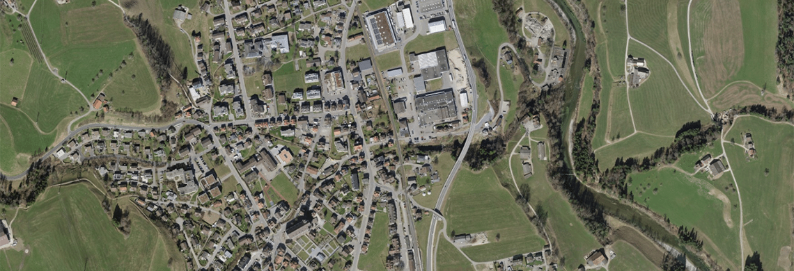 Orthofotografie von Bütschwil-Ganterschwil, Screenshot aus dem Geoportal